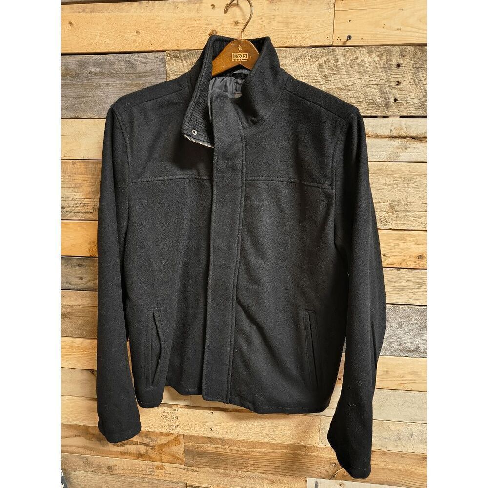 NWT VTG Gap Men's XL Black Wool Blend Winter Coat MSRP $98.00